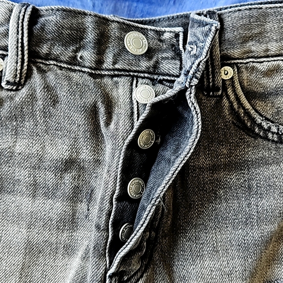 Free People We The Free Loving Good Vibrations Denim Shorts Black 28 - Picture 4 of 8